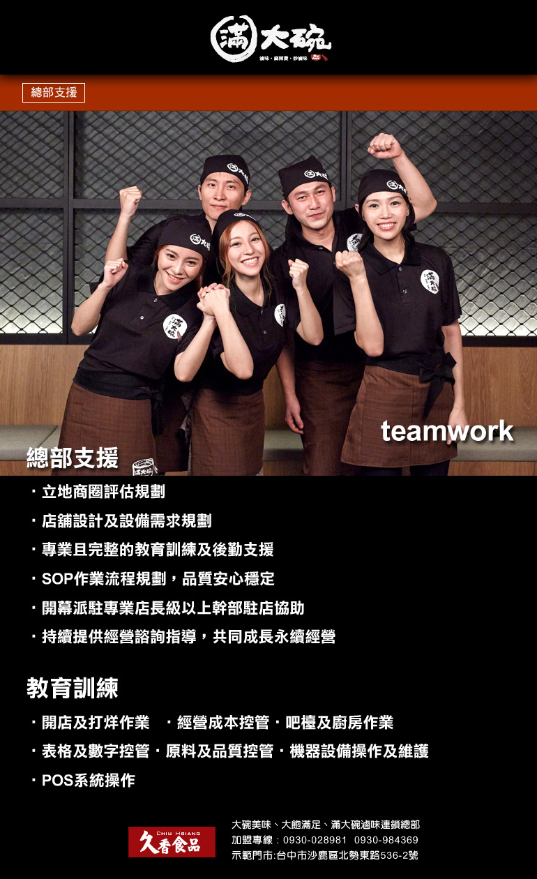 滿大碗 滷味連鎖品牌FULL FOOD-專業技術輔導加盟 加盟優勢