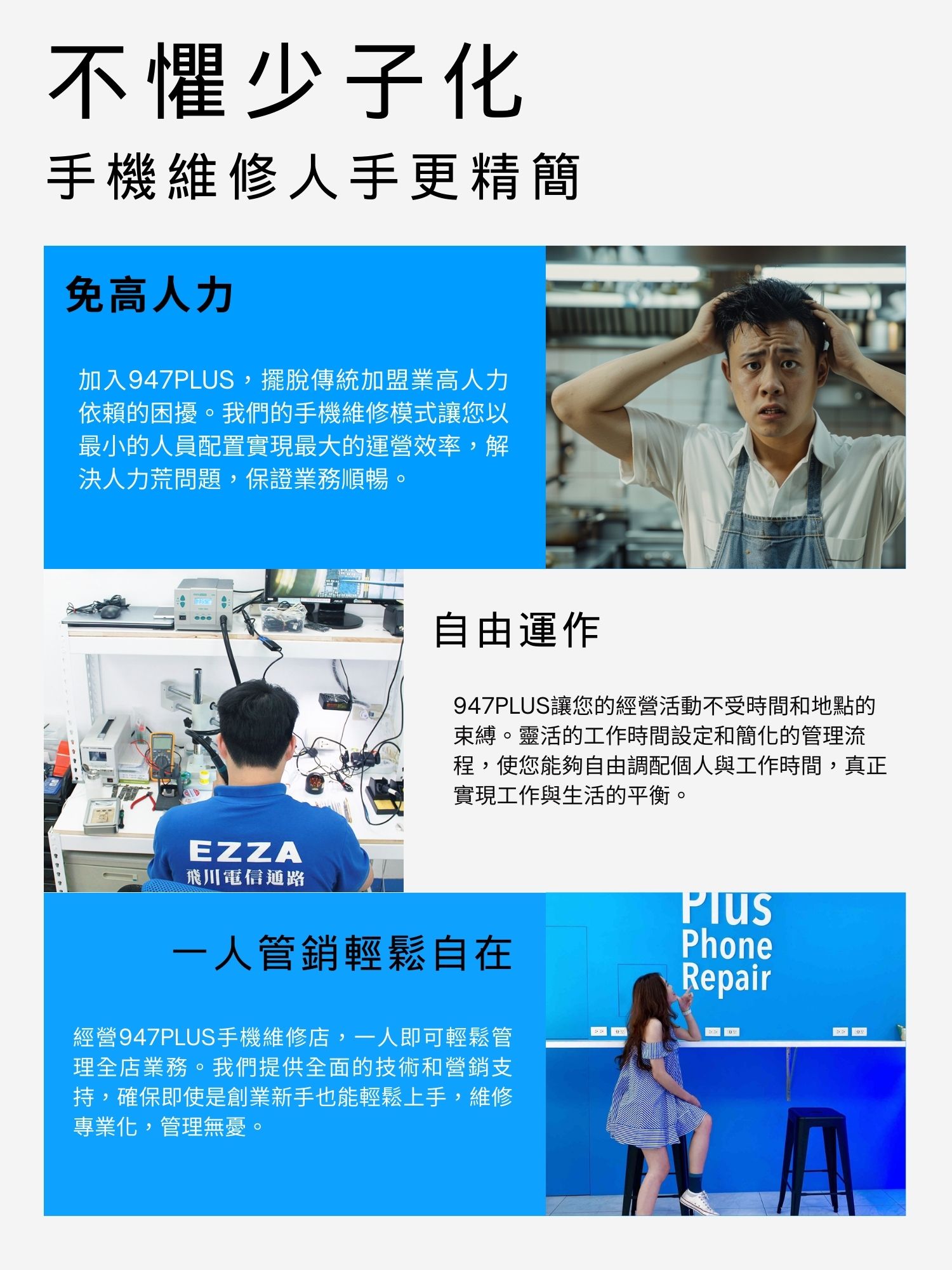 947修手機 Plus最專業的手機維修 加盟優勢