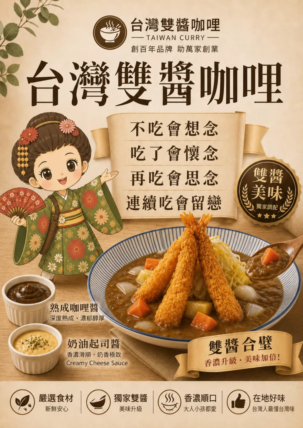 台灣雙醬咖哩 加盟優勢
