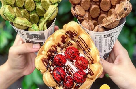 彩虹可可雞蛋仔