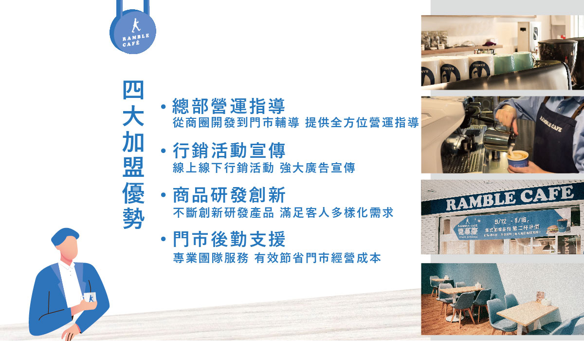 漫步藍咖啡 Ramble cafe 加盟優勢