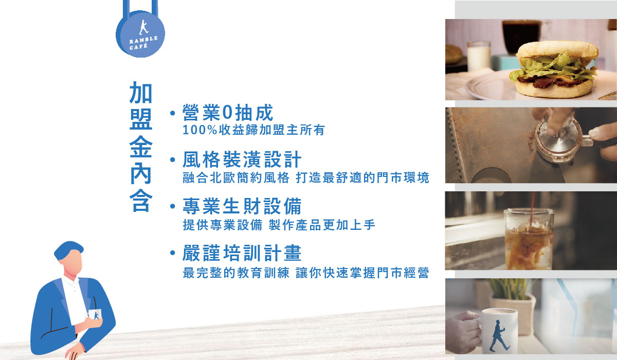 漫步藍咖啡 Ramble cafe 加盟優勢