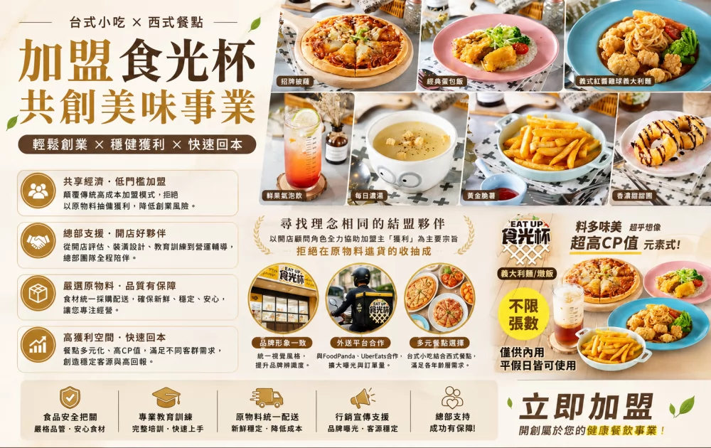 食光杯 複合式連鎖餐飲 加盟優勢