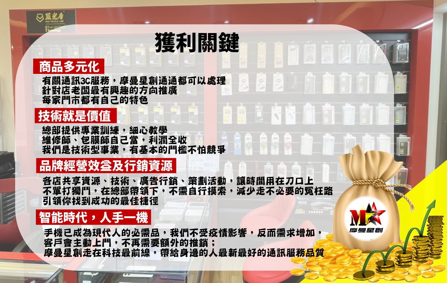 摩曼星創通訊維修中心 加盟優勢