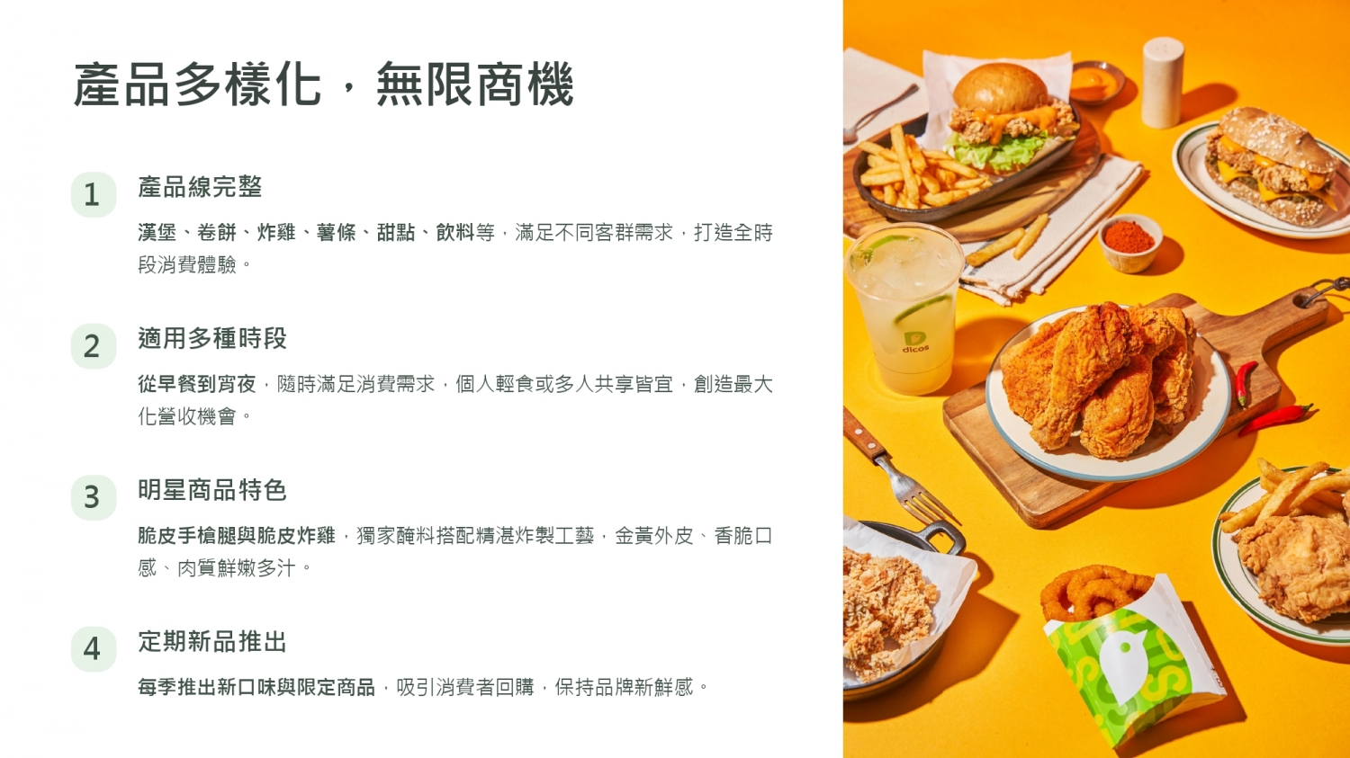 德克士脆皮炸雞 加盟優勢