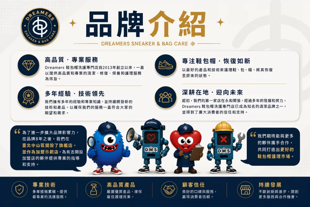 Dreamers鞋 包 帽 洗護專門店 加盟優勢