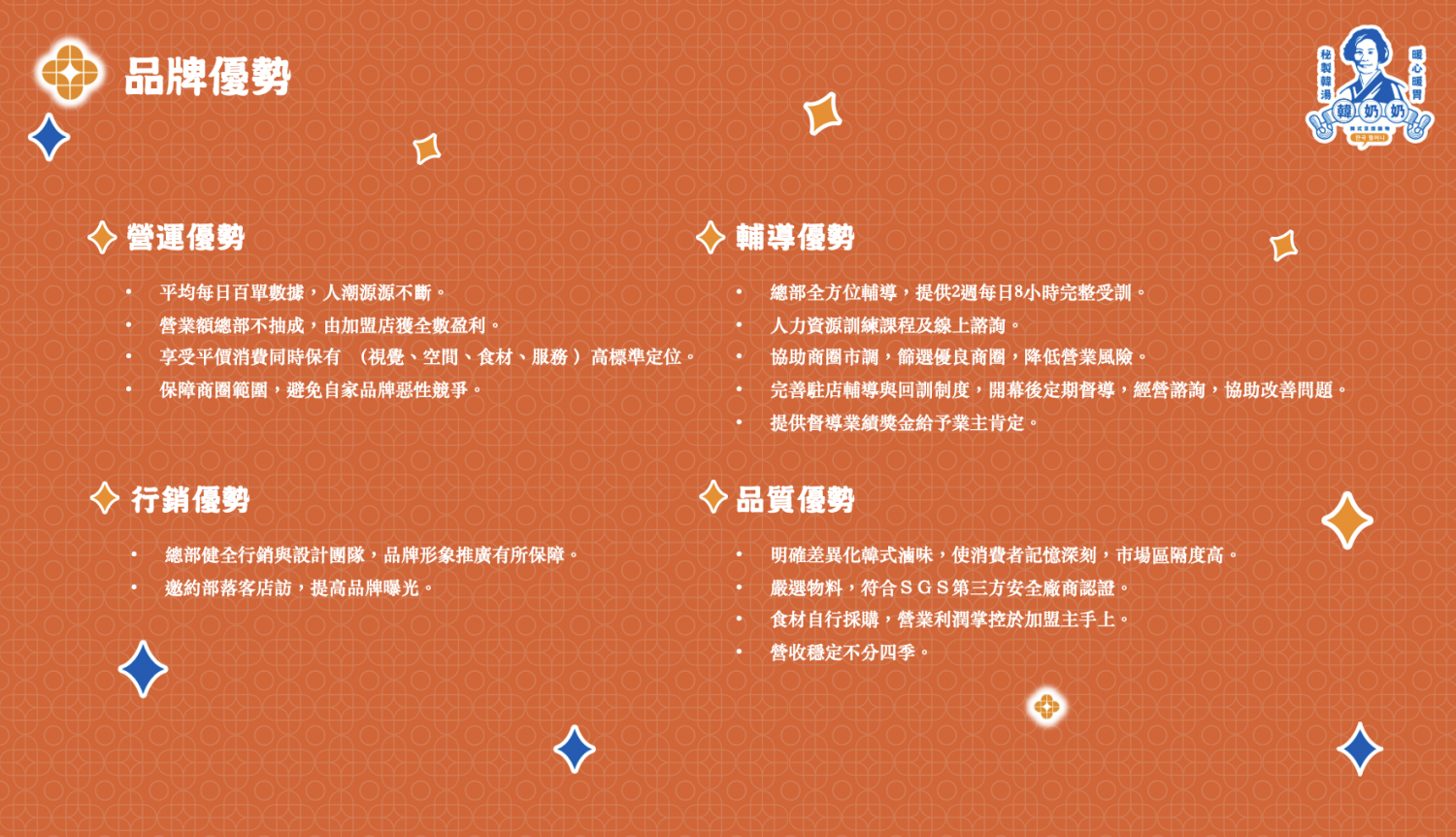 韓奶奶韓式豆腐鍋物 加盟優勢