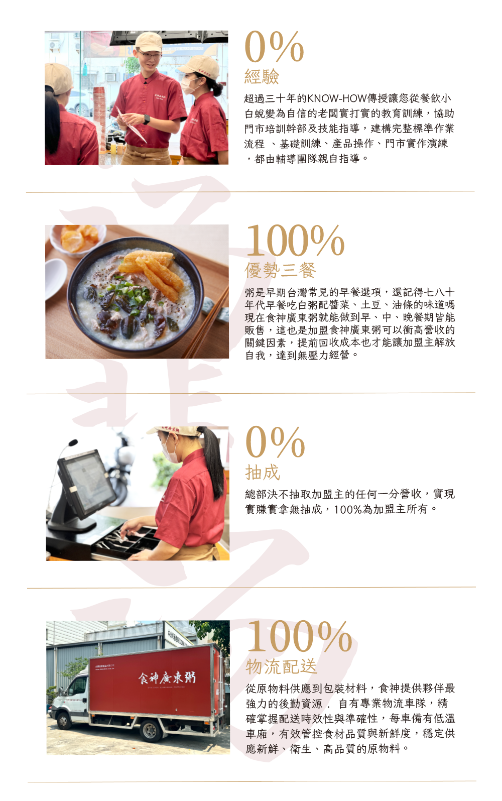 食神廣東粥 加盟優勢