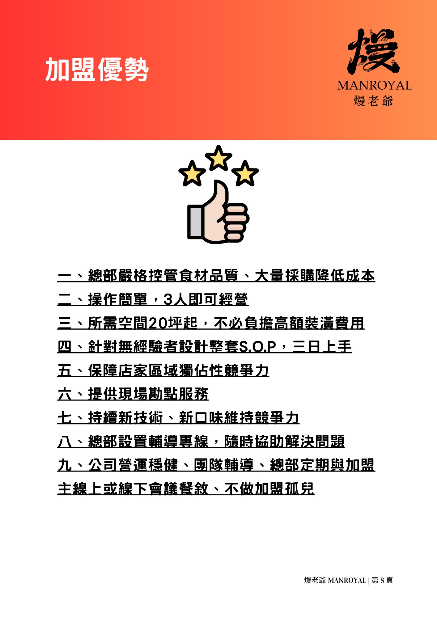 熳老爺 MANROYAL 加盟優勢