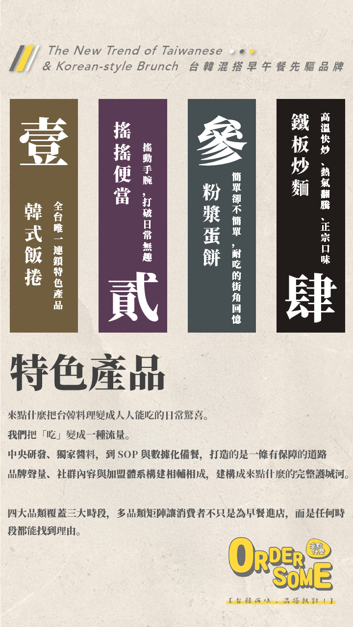 來點什麼 加盟優勢