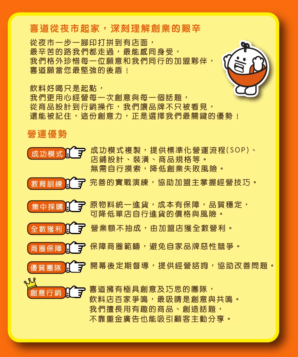 喜道 Start Tea 加盟優勢