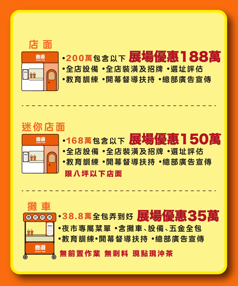 喜道 Start Tea 加盟優勢