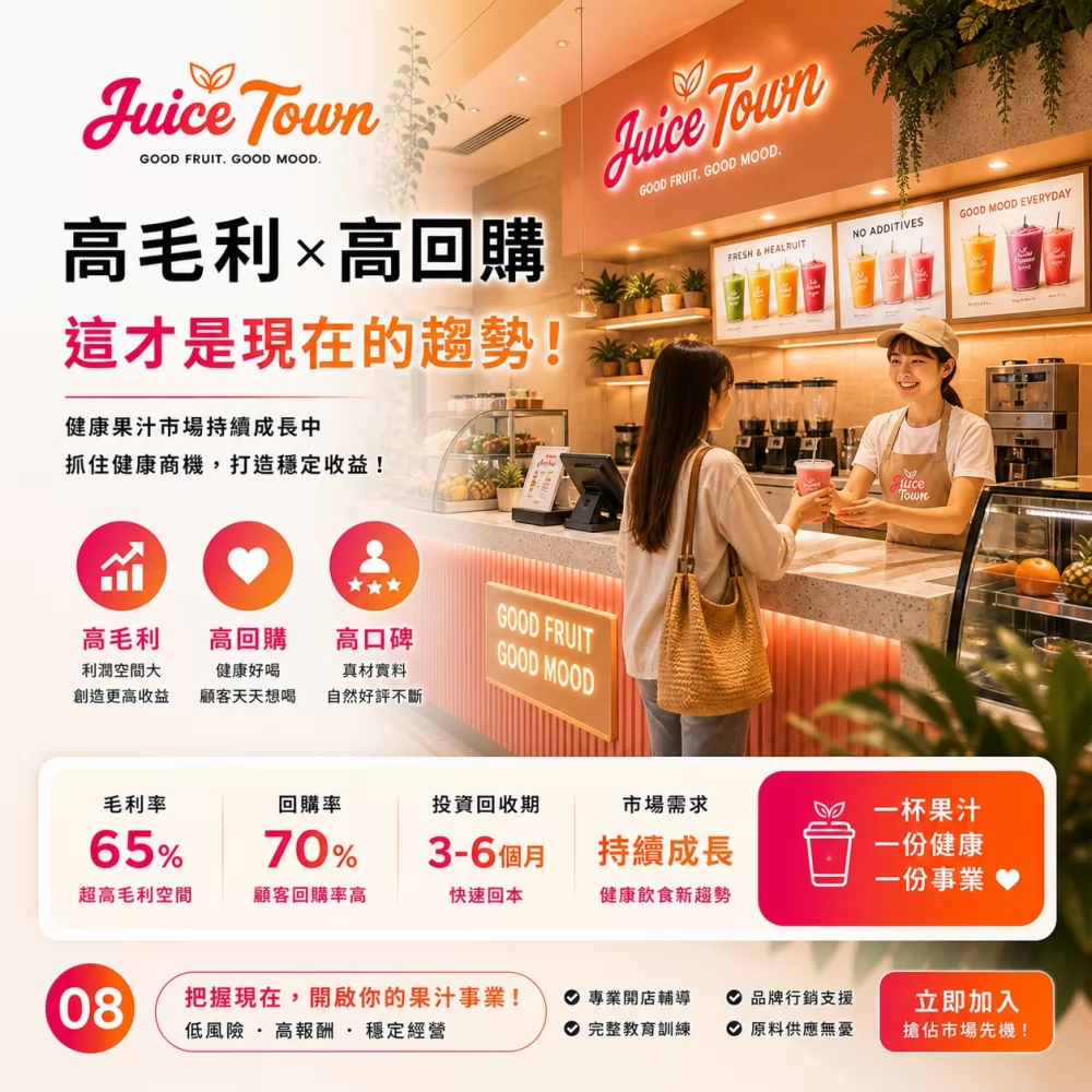 果汁城市 加盟優勢