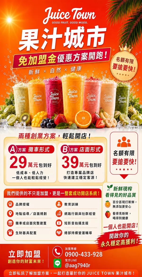 果汁城市 加盟優勢